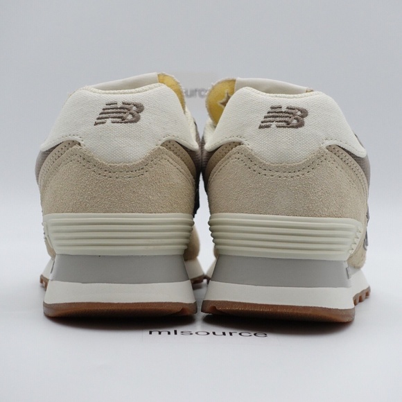 NEW New Balance 574 Sneakers WL574NS2 Sandstone/Mushroom/Angora - Picture 5 of 7